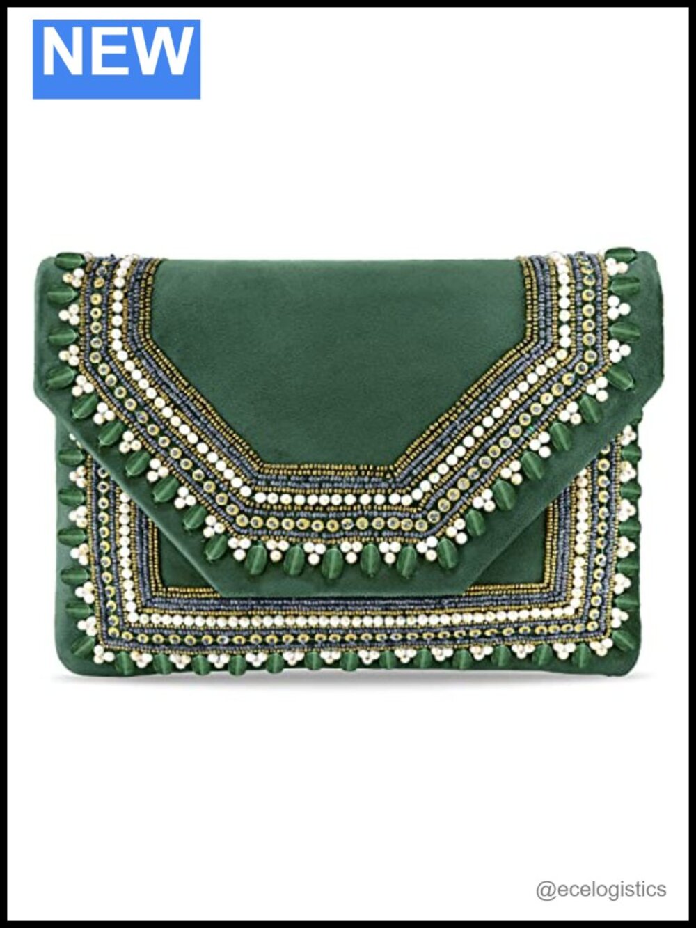 Fabric Clutch Bridal Evening Bag with Detachable Strap | Wedding Party Gift